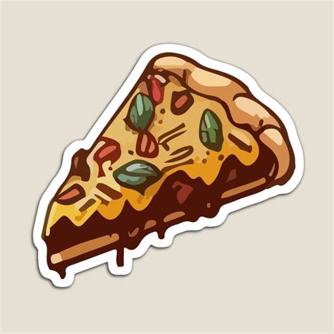 "Slice of pizza emoji illustration." Magnet for Sale by Turkan Rahimli | Pizza emoji, Pizza ...