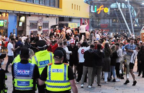 See England fans' wild celebrations as they partied into the night in ...