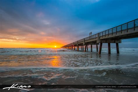 Jacksonville Beach Atlantic Ocean sunrise | Royal Stock Photo