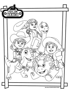 Kids-n-fun.com | 12 coloring pages of Dino Ranch