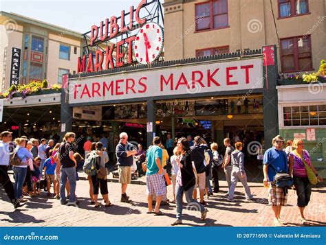 Seattle - Pike Place Public Market Editorial Image - Image of fish, washington: 20771690