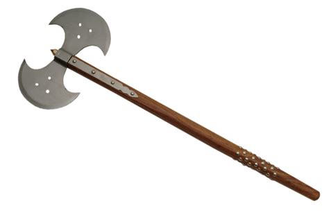 32" MEDIEVAL DOUBLE BLADE AXE - Grey Eagle Trader