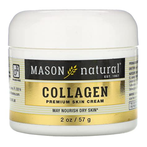 Mason Natural Coconut Oil Skin Cream + Collagen Premium Skin Cream, 2 Pack, 2 oz (57 g) Each ...