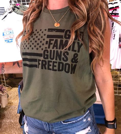 God Gun Family and Freedom Cut Tee – Tailgatemom