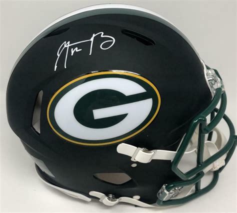 Aaron Rodgers Signed Green Bay Packers Full-Size Matte Black Speed ...