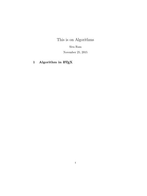 Algorithm Latex | PDF