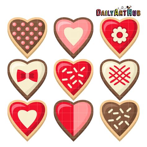 Cookie Hearts Clip Art Set – Daily Art Hub // Graphics, Alphabets & SVG