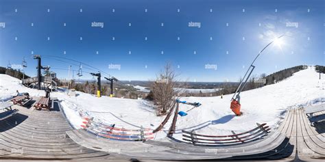 360° view of Mid station at Shawnee Peak ski resort, Maine - Alamy