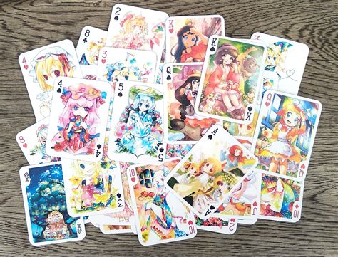 ANIME Playing Cards poker Deck 54 Cards All Different Kawaii - Etsy