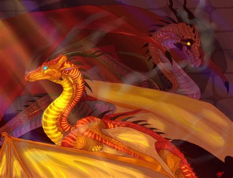 Peril and Scarlet by TheLittleWaterDragon on DeviantArt | Wings of fire dragons, Wings of fire ...