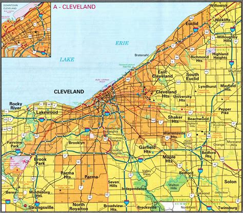 Suburbs Of Cleveland Ohio Map | secretmuseum