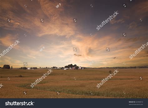 Iowa Corn Field Sunset. Stock Photo 62496913 : Shutterstock