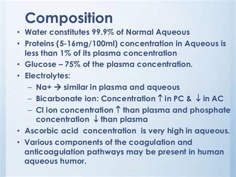 Physiology of aqueous humor