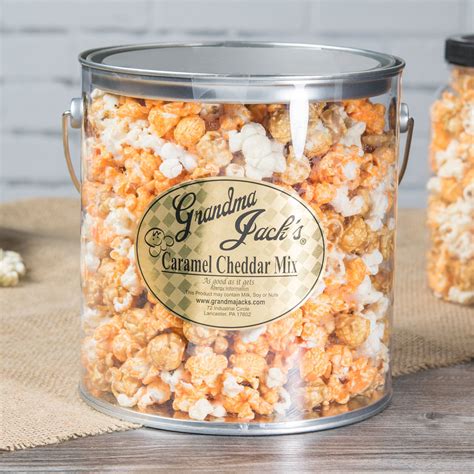 Grandma Jack's 1 Gallon Gourmet Caramel and Cheddar Cheese Mix Popcorn