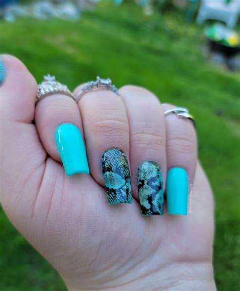 Snake Print Nails Luxury Press on Nails Fake Nails Glue on - Etsy