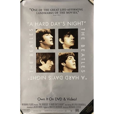 POSTER - A Hard Day's Night (DVD Release) - Beatle Memories