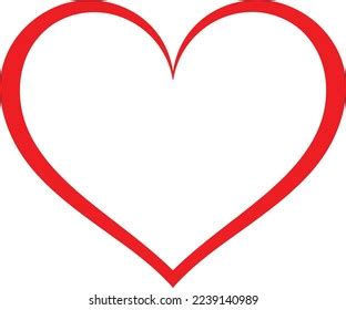 Vector Red Line Heart Symbol Stock Vector (Royalty Free) 2239140989 | Shutterstock