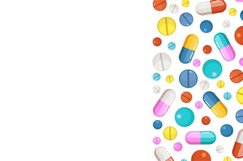 Vector background with pharmaceutical elements. Pills and drugs By ONYX ...