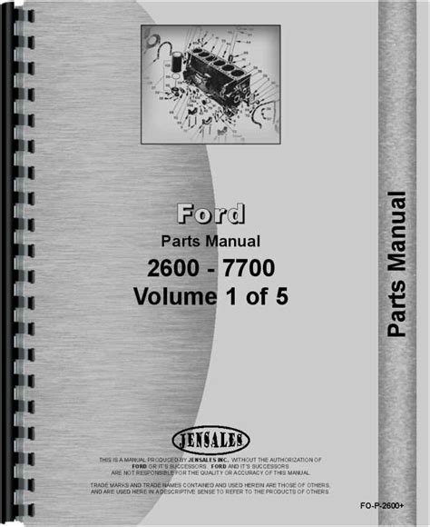 Ford 6600 Tractor Parts Manual