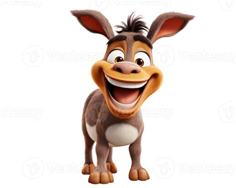 AI generated Donkey cartoon isolated 36569951 PNG