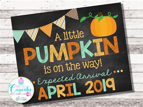 Pumpkin Pregnancy Announcement Fall Pregnancy Announcement A Little ...