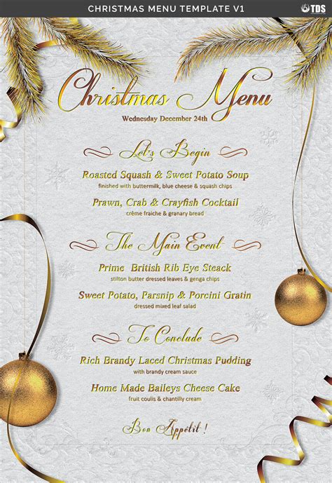 Christmas Menu Template V1 By Thats Design Store | TheHungryJPEG.com