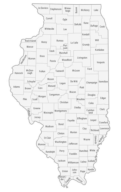 Illinois County Map - GIS Geography