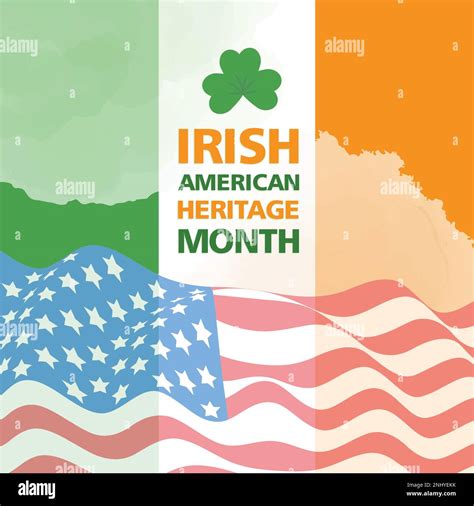 Irish-American Heritage Month, Annual celebrated to the history of America,modern background ...