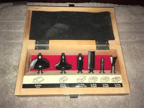 CRAFTSMAN ROUTER BIT set Of 5 wooden box $9.99 - PicClick