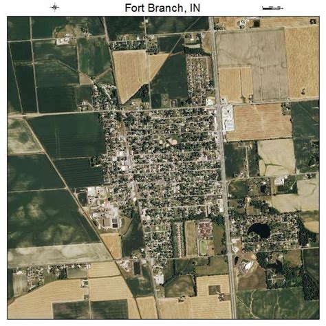 Aerial Photography Map of Fort Branch, IN Indiana