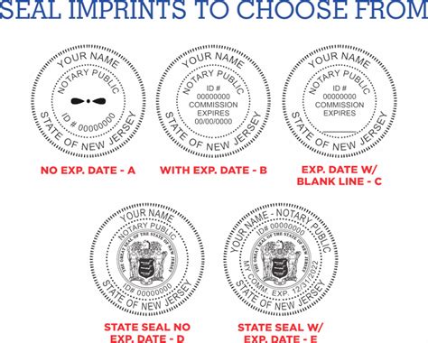 Notary Embossing Seals New Jersey