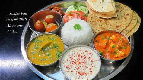 Full Punjabi Thali in one video - North Indian Recipes -Lunch Recipe ...