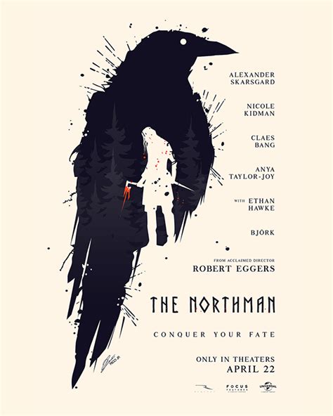 the northman movie poster with an image of a crow