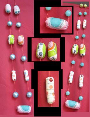 Fabric Bead Necklaces | tamdoll's workspace