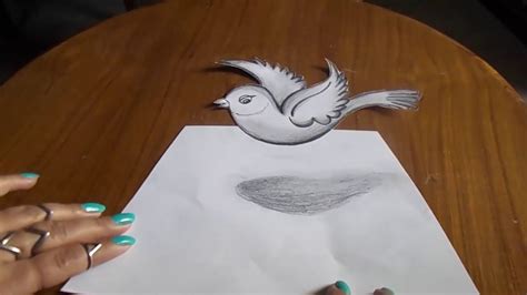 How to draw easy 3D Bird for kids.beginners