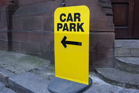 Bright Yellow Car Parking Sign Outside Church Liverpool March 2020 Editorial Image - Image of ...