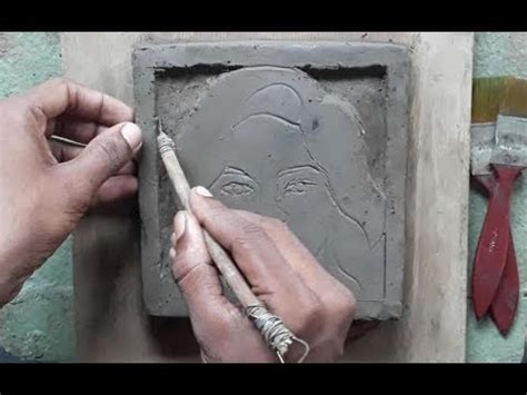 How to make clay relief sculpture/Portrait - YouTube