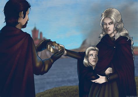 ArtStation - Rhaenyra and Aegon flee from King's Landing