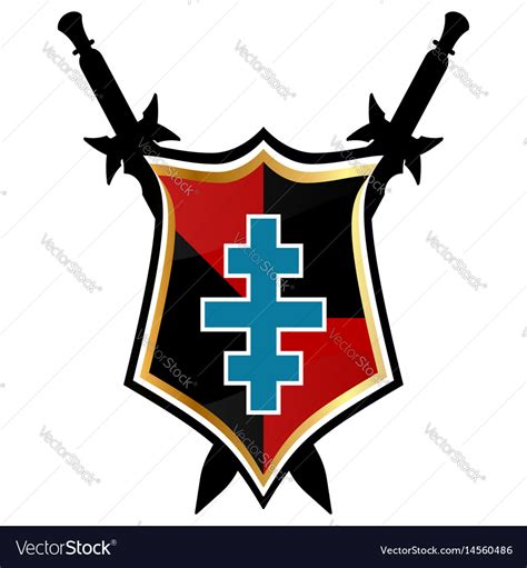 Templar shield icon Royalty Free Vector Image - VectorStock