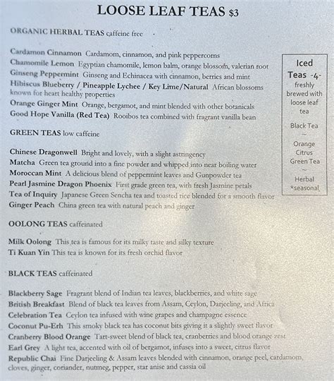 Oasis Cafe menu – SLC menu