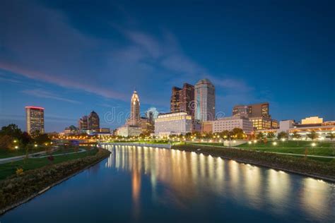 View of Downtown Columbus Ohio Skyline Stock Photo - Image of skyline ...