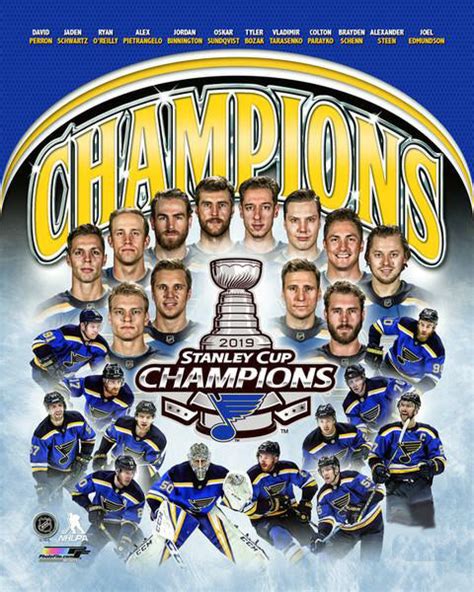 St. Louis Blues 2019 Stanley Cup Champions 12-Player Commemorative Pre ...