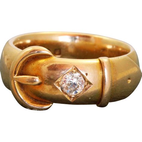 18 CT 0.24 CT Diamond Buckle Ring, Birmingham 1874 | Bling rings, Buckle ring, Rings