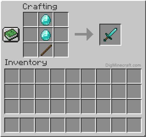 How to make a Diamond Sword in Minecraft