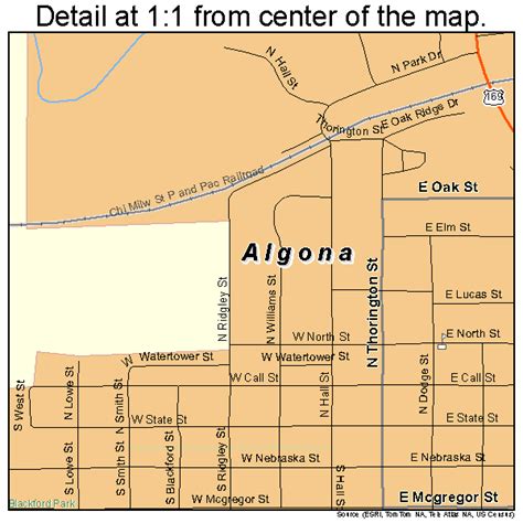 Algona Iowa Street Map 1901135