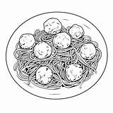 Spaghetti And Meatballs coloring page – Coloring Corner sketch template