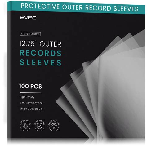 Vinyl Record Sleeves (100 Pack) Outer Sheet Protectors for Vinyl Record ...