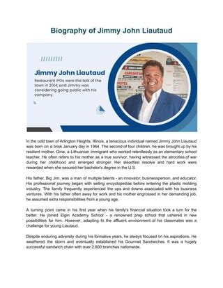 Biography of Jimmy John Liautaud | PDF