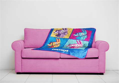 Fortnite Blue Llama Travel Blanket - Measures 40 x 50 inches, Bedding Features Warhol Design ...