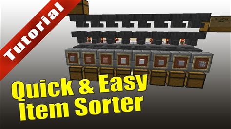 Minecraft - Tutorial: Quick & Easy Item Sorter (With Overflow ...